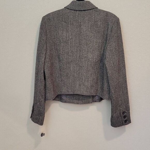 Free People Wool Blend Double Breasted Crop Jacket Blazer Size L - Picture 3 of 10